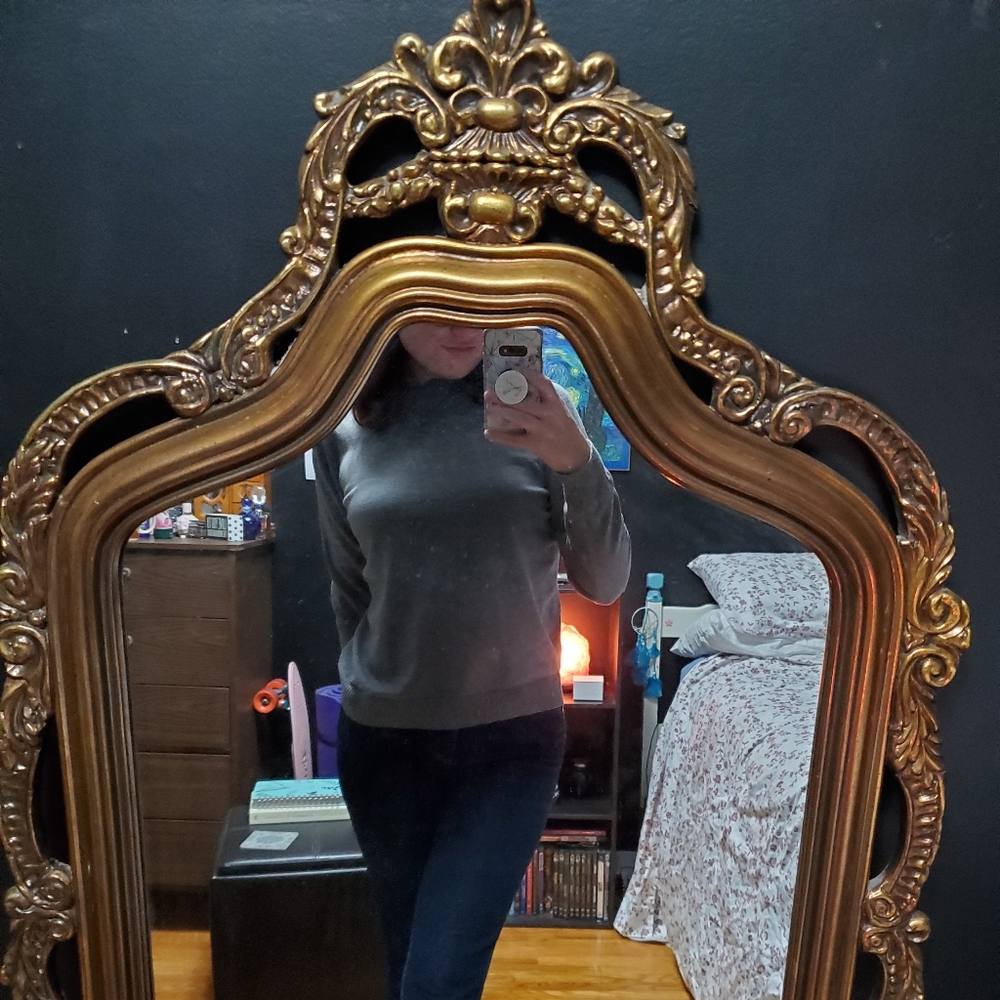Grey High Neck Sweater